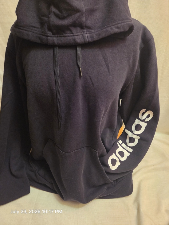 adidas Other - adidas Black Hoodie with White Trim and Logo Tag